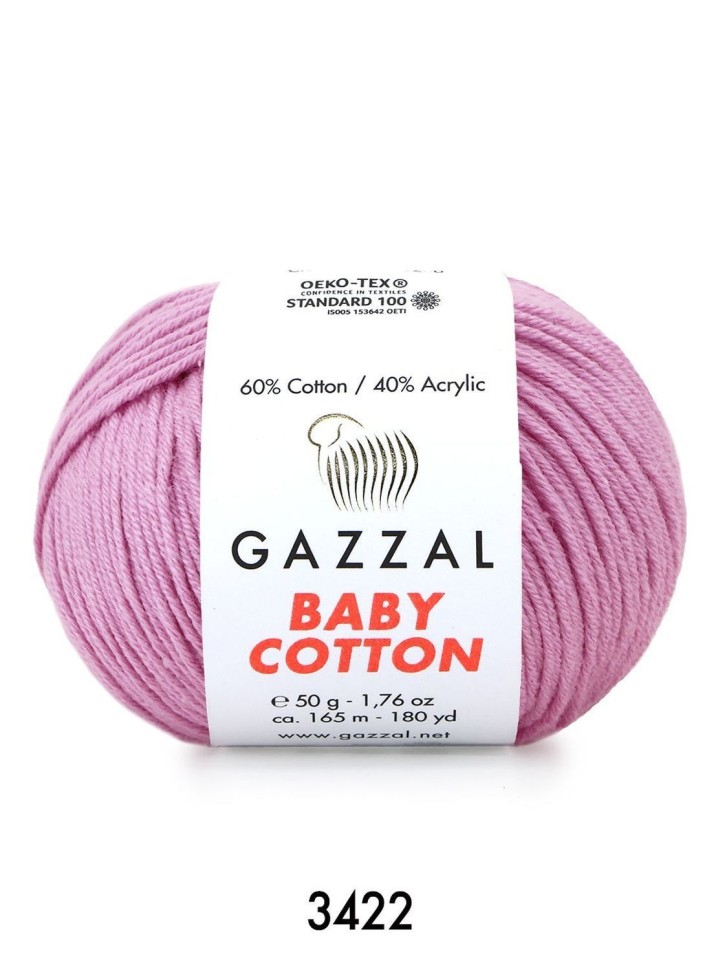 BABY COTTON (Gazzal) - 3422 (роз.сирень)