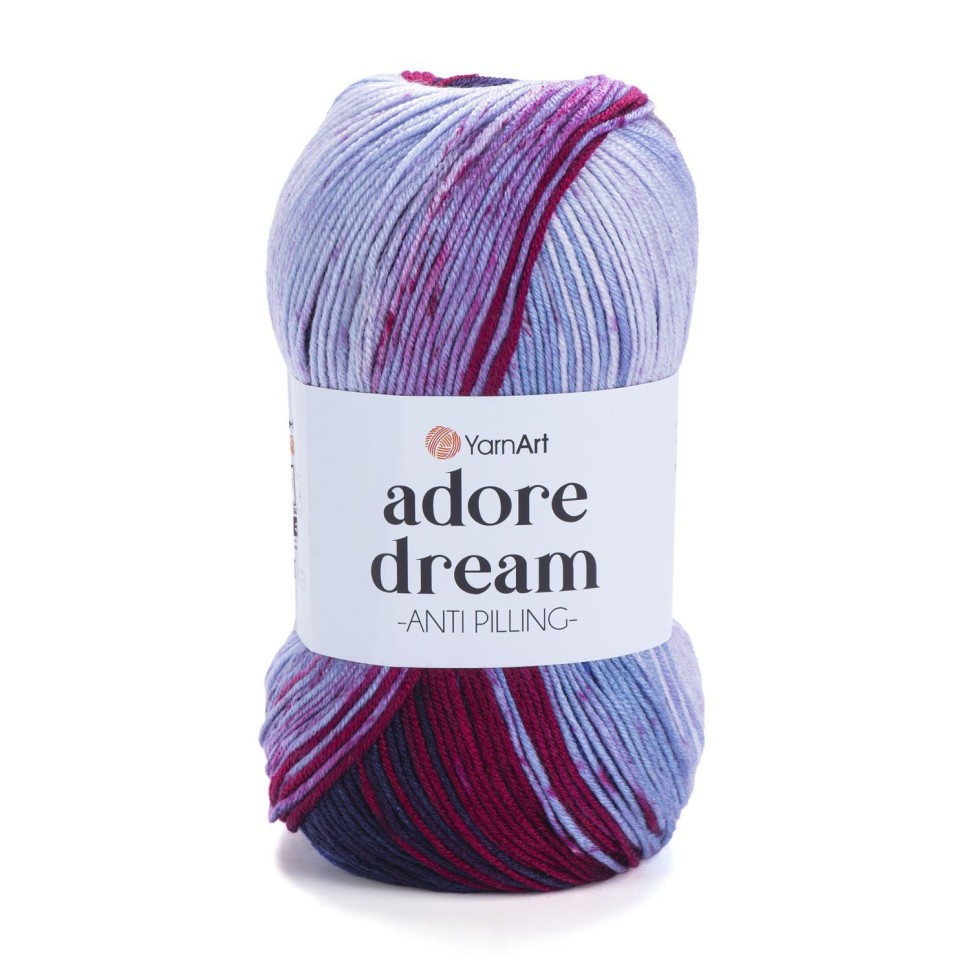 Adore Dream, YarnArt - 1075 (синий/гол/т.красн)