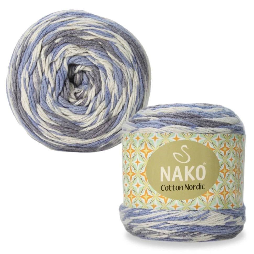 Пряжа Cotton Nordic Nako - 82674 (принт)