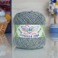 Стрекоза файн - 116 (молочный с голубым и золотым люреском)