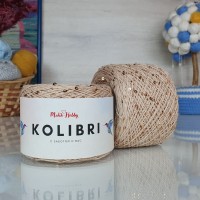 Kolibri с пайетками - 019 (песочный с золотыми пайетками)