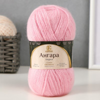 Пряжа &quot;Ангара&quot; 35% мохер 15% шерсть, 50% акрил 250м/100гр (056 розовый)