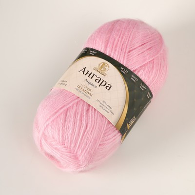 Пряжа "Ангара" 35% мохер 15% шерсть, 50% акрил 250м/100гр (056 розовый) Пряжа "Ангара" 35% мохер 15% шерсть, 50% акрил 250м/100гр (056 розовый)