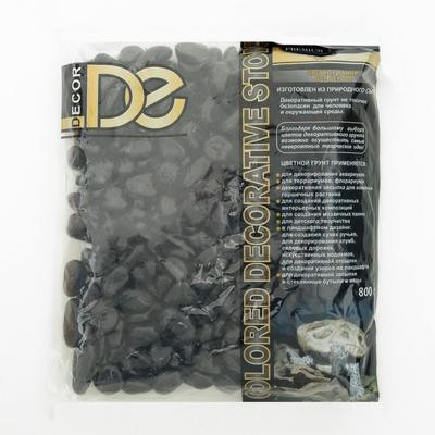 Грунт для аквариума «Галька цветная» фр 8-12 мм, чёрный, 800 г Грунт для аквариума «Галька цветная» фр 8-12 мм, чёрный, 800 г