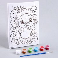 Картина по номерам «Весёлый ёжик» 21х15 см