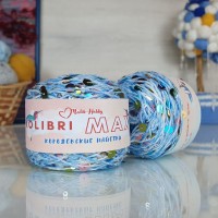 Колибри макси королевские пайетки - AV019 (голубой меланж с разноц.пайетками)