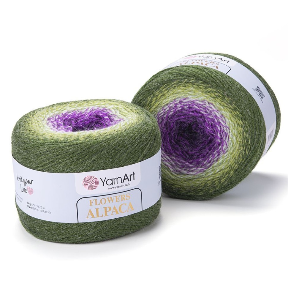Flowers Alpaca YarArt - 435 (зеленый)