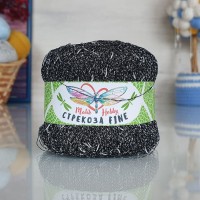 Стрекоза файн - 117 (черный с серебряным люреском)