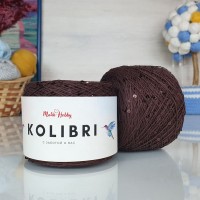 Kolibri с пайетками - 020 (коричневый с блест.корич. пайетками)