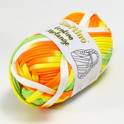 Пряжа трикотажная 95% хлопок, 5% эластан "Lentino Melange" 100 гр 30 м цвет 1 (2 шт.) Пряжа трикотажная 95% хлопок, 5% эластан "Lentino Melange" 100 гр 30 м цвет 1 (2 шт.)