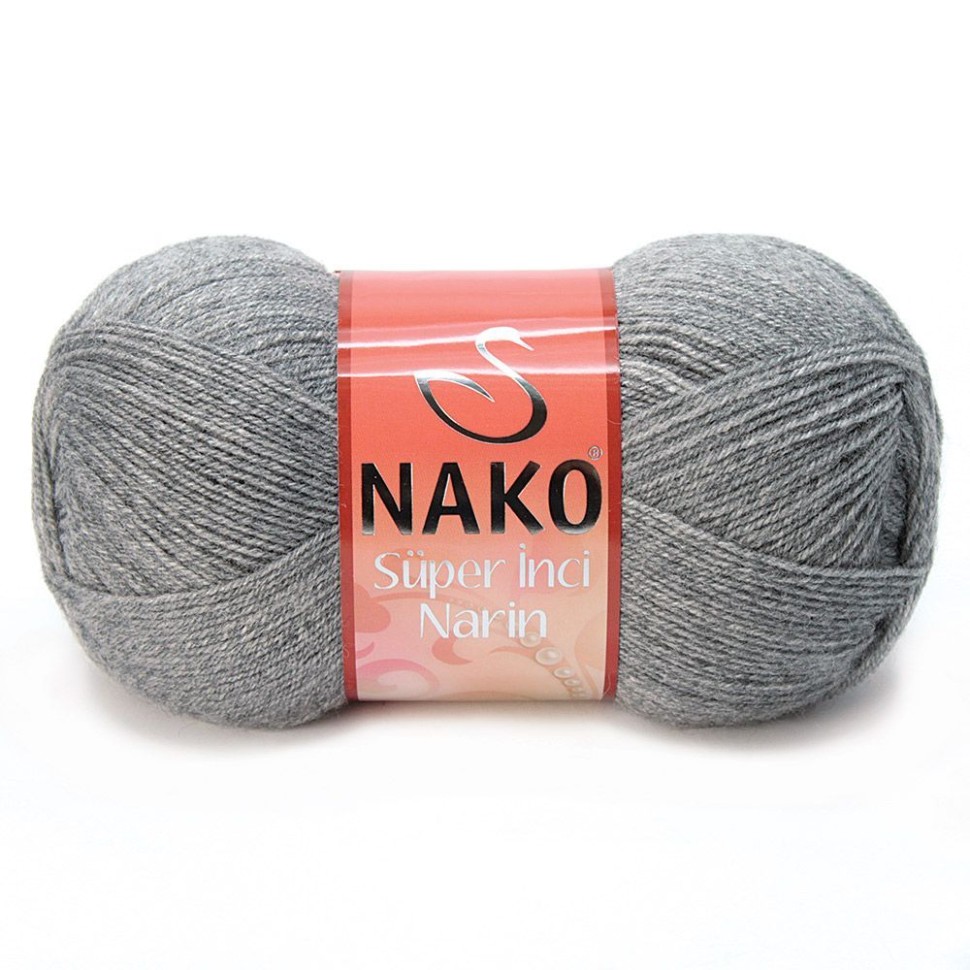 Пряжа Super Inci Narin, Nako - 194 (серый меланж)