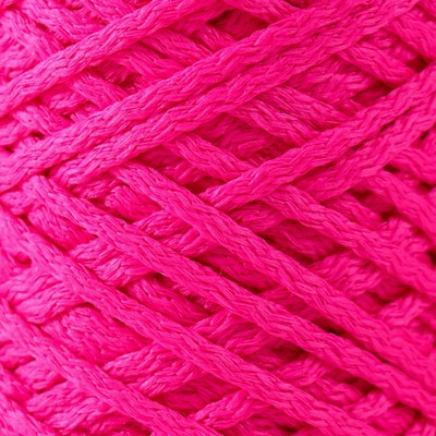 Шнур полиэфирный без сердечника 5 мм 100м/210г (+/- 5%) неоново-розовый-1001 Шнур полиэфирный без сердечника 5 мм 100м/210г (+/- 5%) неоново-розовый-1001