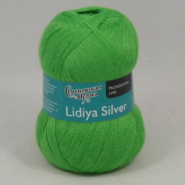 Пряжа Лидия сильвер, МШФ - 166340 (зеленый классич.)