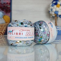 Колибри макси королевские пайетки - AV021 (серый меланж с разноцв.пайетками)