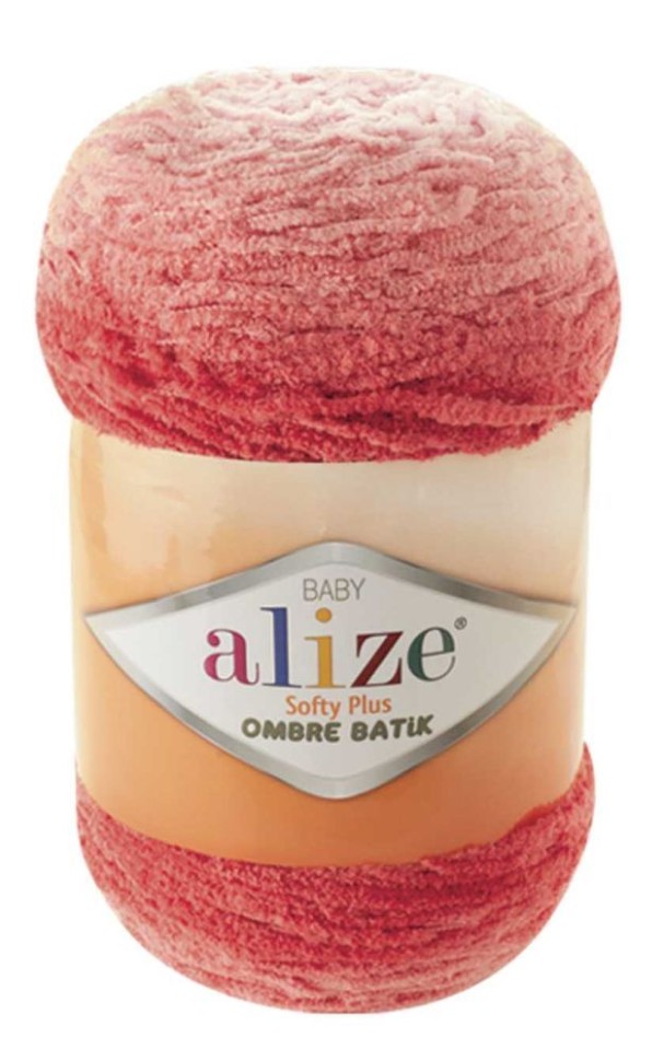SOFTY PLUS OMBRE BATIK (Alize) - 7284 (яр.коралл)