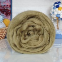 Полутонкая шерсть (для валяния) - 1055 (св.табак)