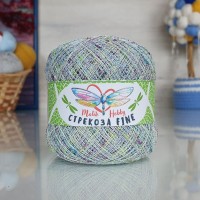 Стрекоза файн - 120 (молочный с бирюз. салатовым неон. люреском)