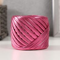 Трикотажная пряжа металлик"Дискотека" 100г (Розовый)