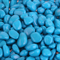 Грунт для аквариума &quot;Галька цветная,  голубая&quot; 800г фр 8-12 мм