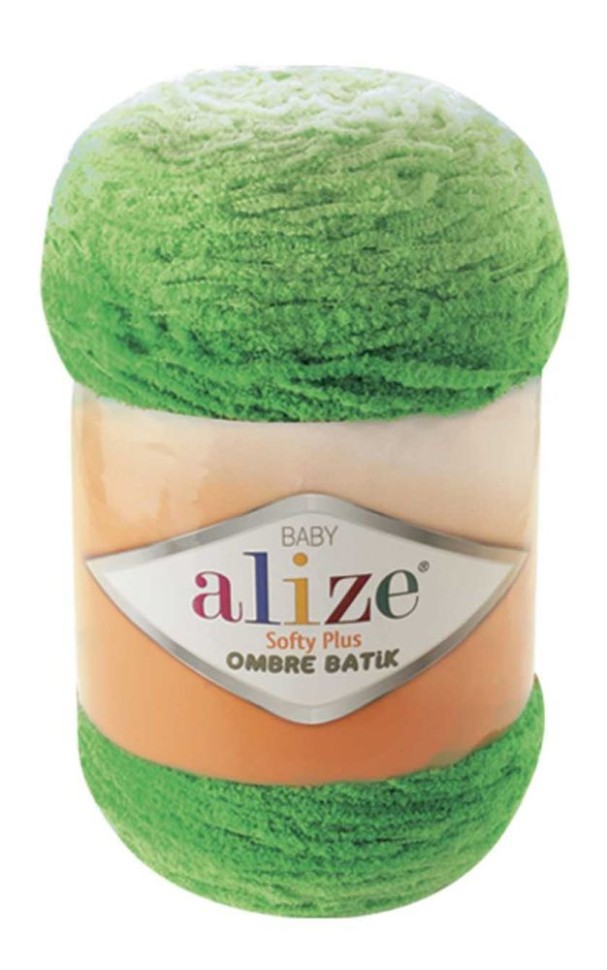 SOFTY PLUS OMBRE BATIK (Alize) - 7287 (яр.зелень)