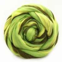 Полутонкая шерсть (для валяния) - 1347 (мульти (лим/яр.сал/мор.водоро))