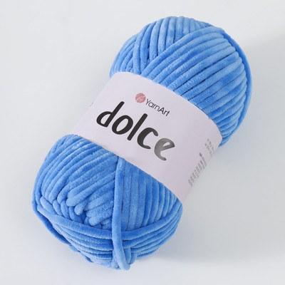 Пряжа "Dolce" 100% микрополиэстер 120м/100гр (777 ярко-голубой)