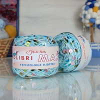 Колибри макси королевские пайетки - AV023 (бирюзов меланж с разноц.пайетками)