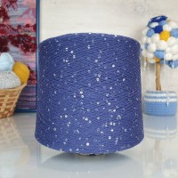 Kolibri с пайетками - 053 (синий с сереб.пайет)