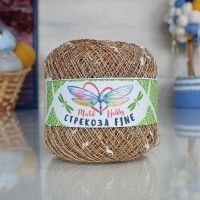 Стрекоза файн - 127 (молочный с золотым люреском)