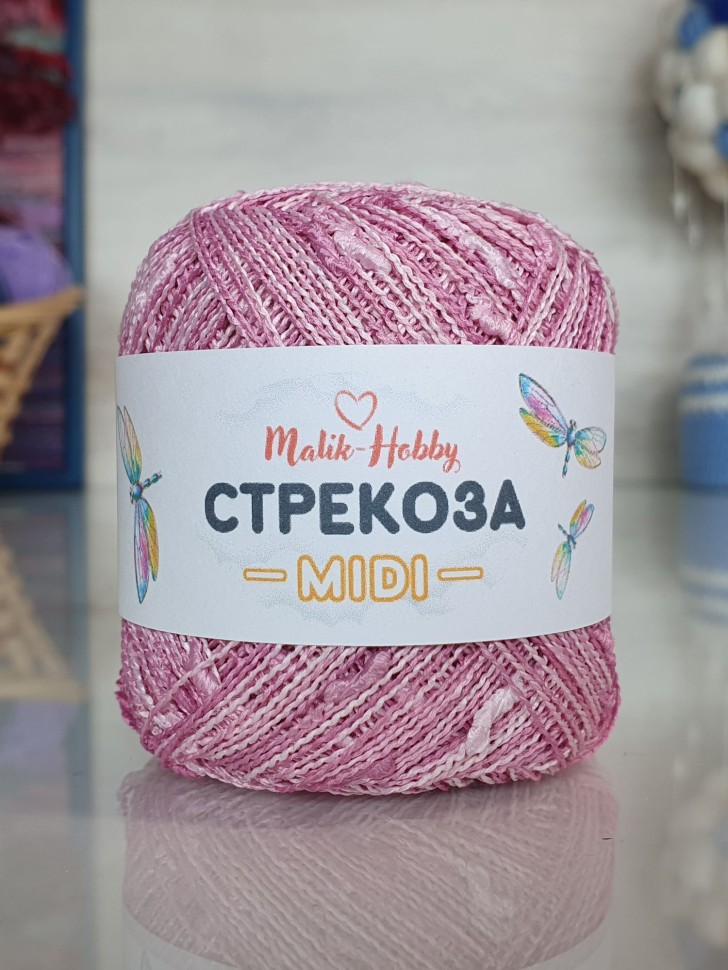Стрекоза миди M&H - 124 (сухая роза/пудра)