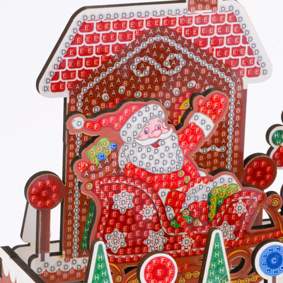 Алмазная вышивка «Дед Мороз в упряжке» интерьерный декор