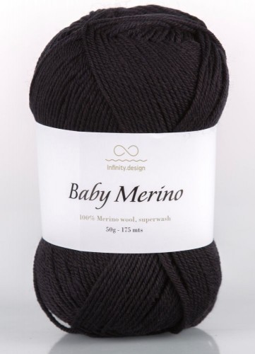 Пряжа Baby Merino (INFINITY) 1055  тем.серый