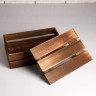Ящик деревянный 30×20×10 см подарочный с реечной крышкой, брашированный
