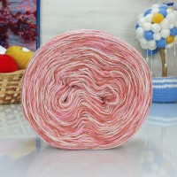 Ангорка меланж Рассказовская - 08 (коралл-пудра-бел)