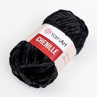 Пряжа "Chenille" 100% микрополиэстер 90м/100гр (542 черный)