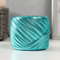 Трикотажная пряжа металлик "Дискотека" 100г (Бирюза)