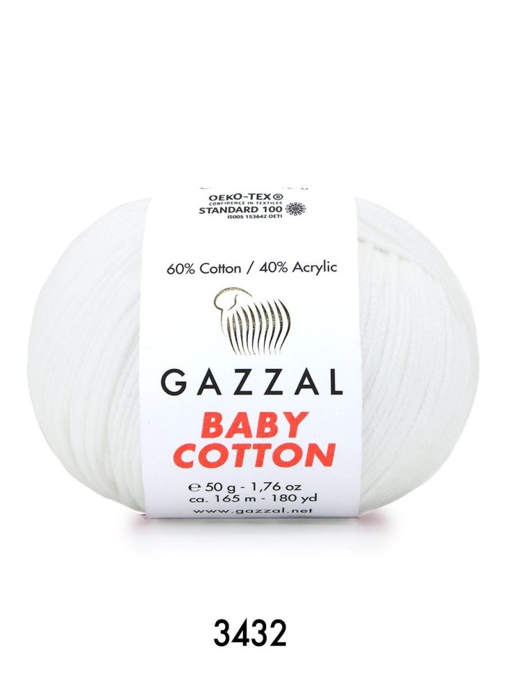 BABY COTTON (Gazzal) - 3432 (белый)
