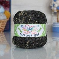 Стрекоза файн - 167 (черный с золотым люреском)