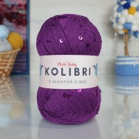 Kolibri с пайетками - 026 (тем.лиловый с блест.пайет)