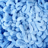 Пряжа "Puffy fine ombre batik" 100% микрополиэстер 73м/500г  (7280 синий)