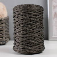 Шнур для вязания 100% полиэфир 3мм 100м/200±20гр (12-темно-серый)