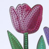 Алмазная вышивка «Цветы с бабочками в саду» интерьерный декор