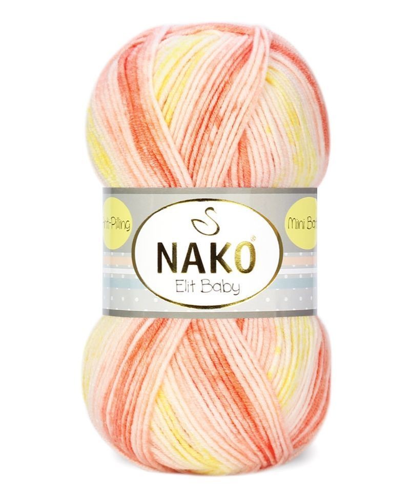 Elit Baby mini batik (NAKO) - 32430 (крем/лимон/коралл)