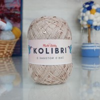 Kolibri с пайетками - 028 (бжевый с бежевыми пайетками)