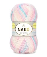 Elit Baby mini batik (NAKO) - 32431 (бел/розов/бирюз)