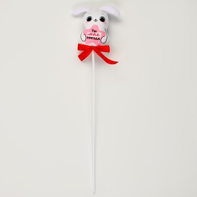 Мягкая игрушка в букет "Ты-моя звезда" зайка на палочке Мягкая игрушка в букет "Ты-моя звезда" зайка на палочке