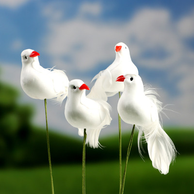 Набор штекеров "Голуби", 4шт, 5х4х11см Набор штекеров "Голуби", 4шт, 5х4х11см