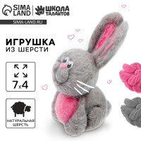Набор для творчества. Игрушка из шерсти «Зайчик»