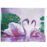 Алмазная вышивка с полным заполнением «Лебеди на озере», 30х40 см, на раме Алмазная вышивка с полным заполнением «Лебеди на озере», 30х40 см, на раме