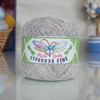 Стрекоза файн - 175 (белый с серебр.люреском)